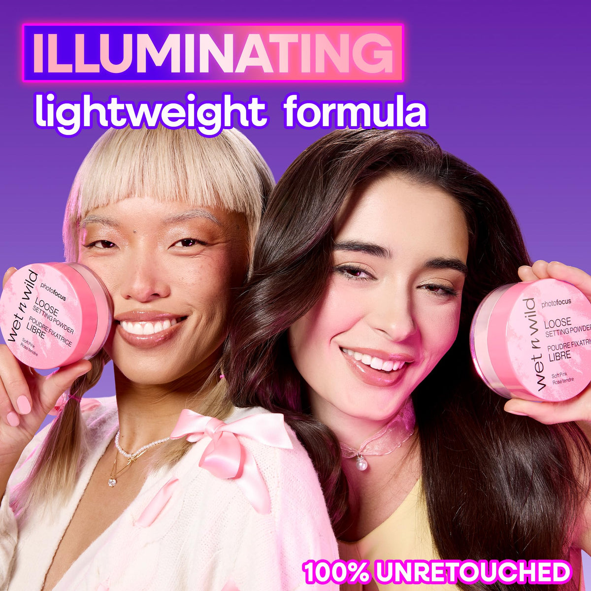 wet n wild Photo Focus Loose Setting Powder Soft Pink applied on skin