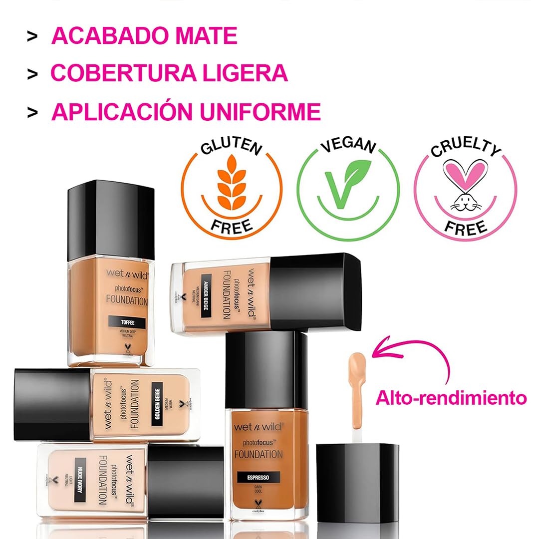 wet n wild Photo Focus Matte Liquid Foundation Soft Beige back view