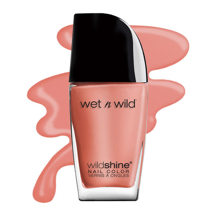 wet n wild Wild Shine Nail Polish Peach Pink She Sells front view