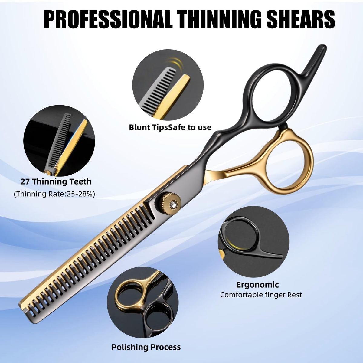 WFOEJEJ precision micro serrated scissors close-up