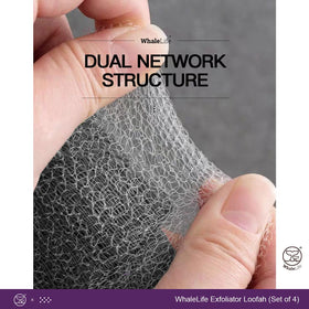 WhaleLife Loofah Sponge close-up showing double layer design