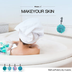 WhaleLife Loofah Sponge in a family bathroom setting