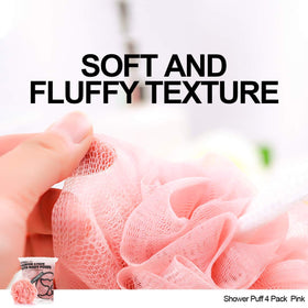 WhaleLife loofah sponge in use during a shower