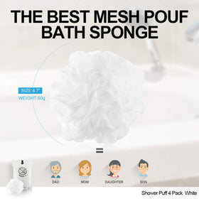 WhaleLife loofah sponge in use during a shower