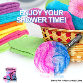 WhaleLife loofah sponge set packaging with vibrant colours