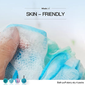 WhaleLife Loofah Sponge showing hook design for drying