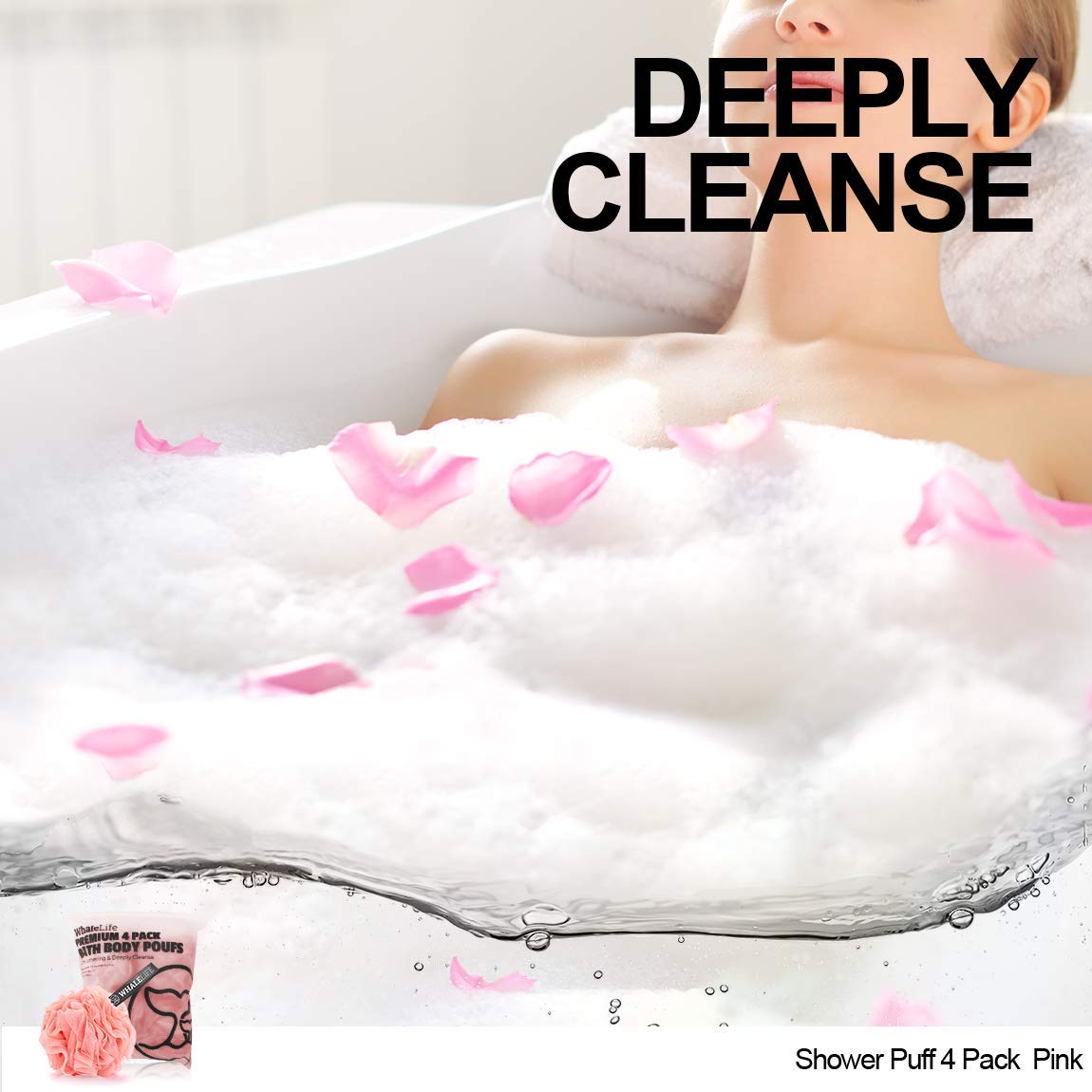 WhaleLife loofah sponge showing rich foam