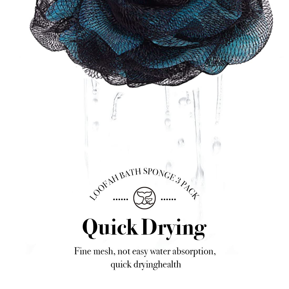 WhaleLife loofah sponge with thick lather during use
