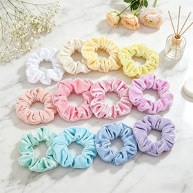 Whaline velvet hair scrunchies displayed on a white background