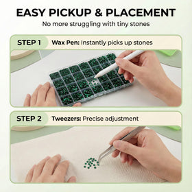 White wax picker pencil for easy gem handling