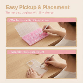White wax picker pencil for easy gem handling