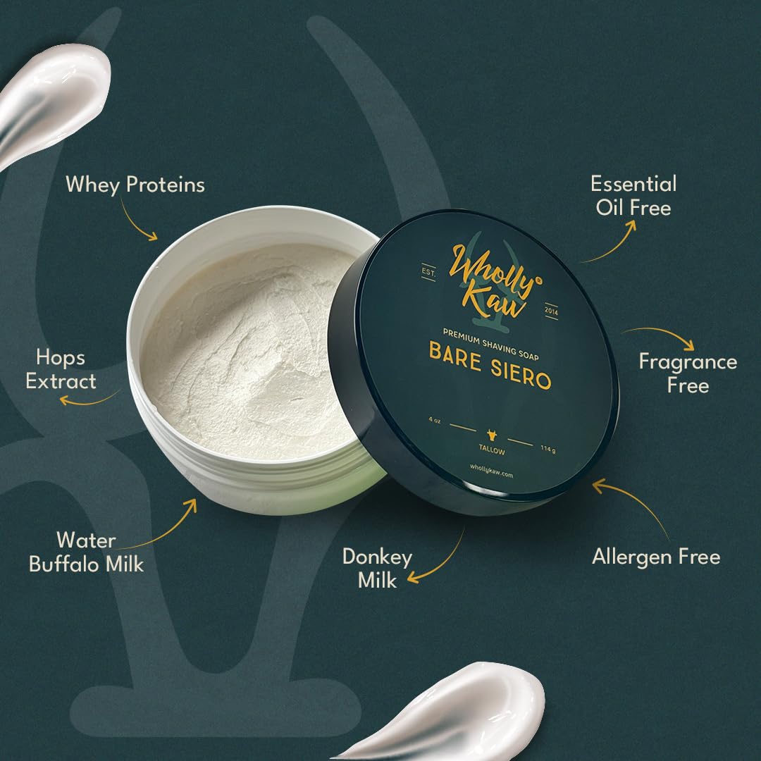 Wholly Kaw Unscented Shaving Soap packaging