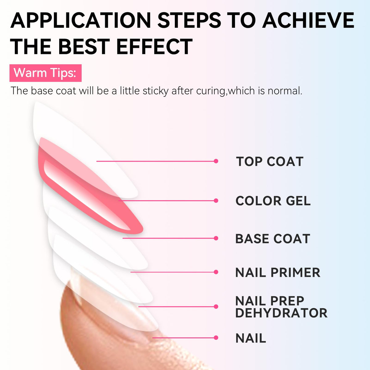 Wide brush of Makartt Hema-Free Gel Base Coat for easy application