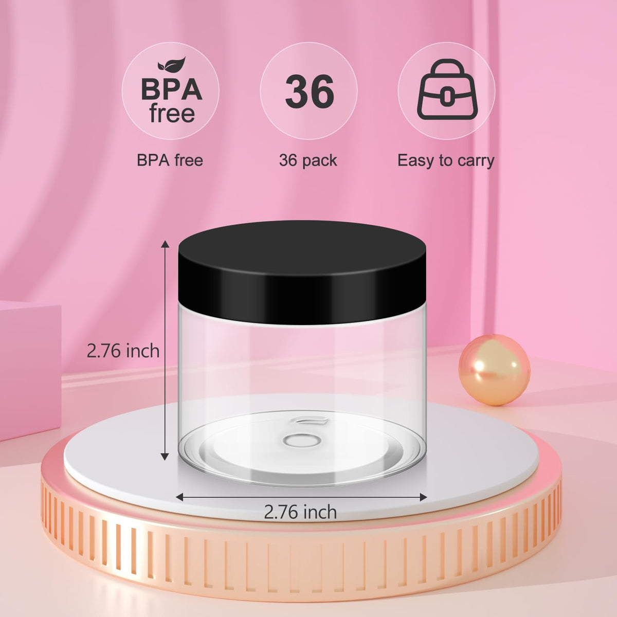 Wide mouth design of Loretoy plastic jar for easy access