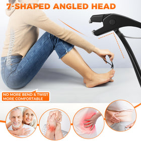 Wide opening toenail clippers for thick nails