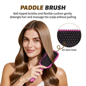 Wide tooth comb from BALON Detangling Brush Set in pink
