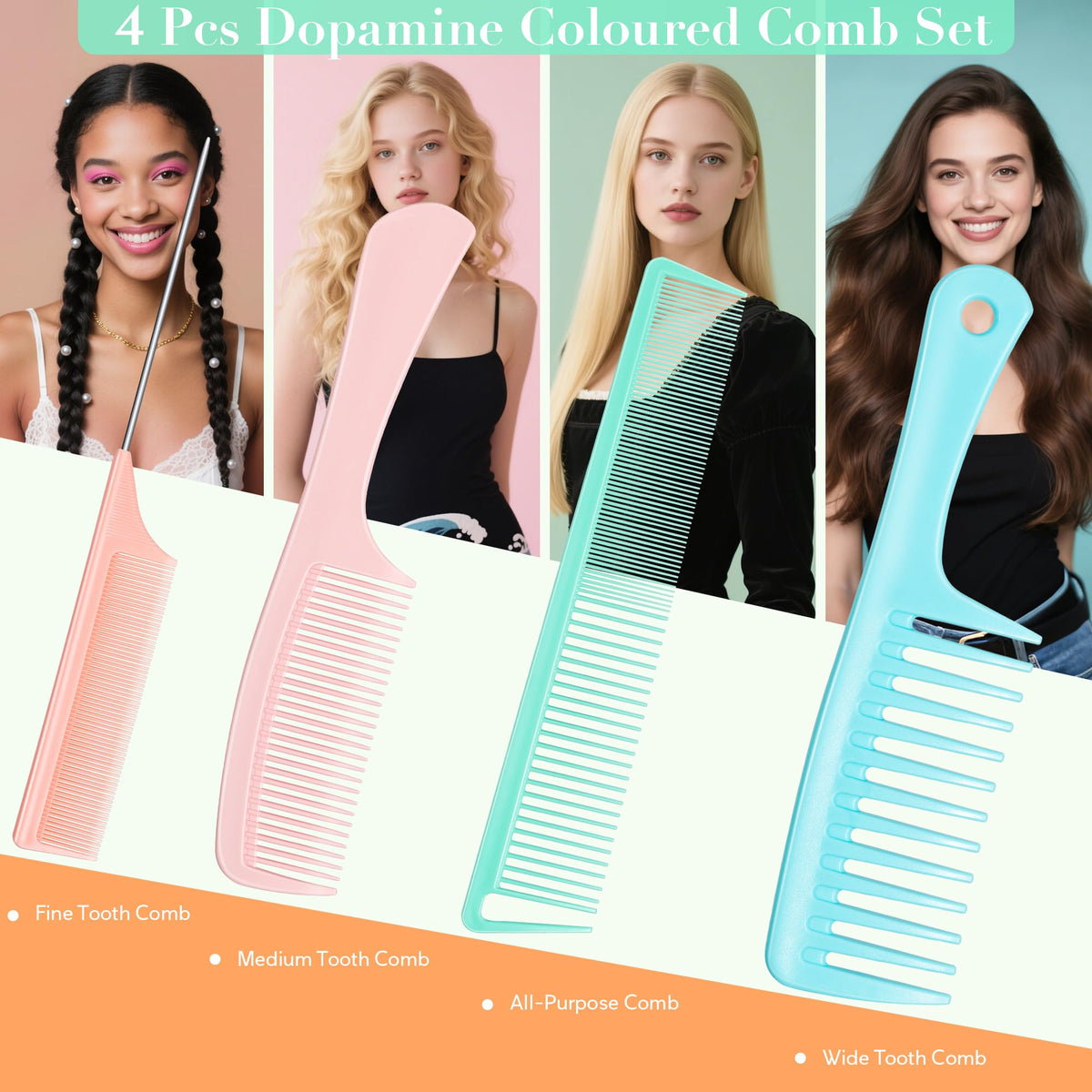 Wide tooth comb from SALON SILK Professional Comb Set