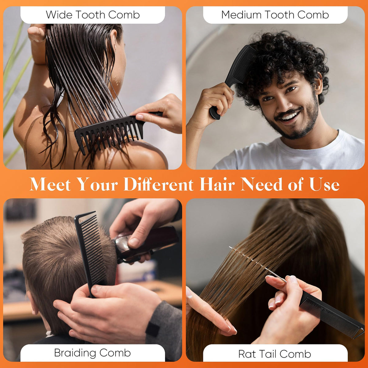 Wide tooth comb from SALON SILK set