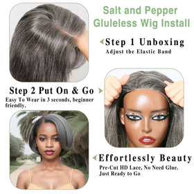 Wig cap and comb included with HANASCC bob wig
