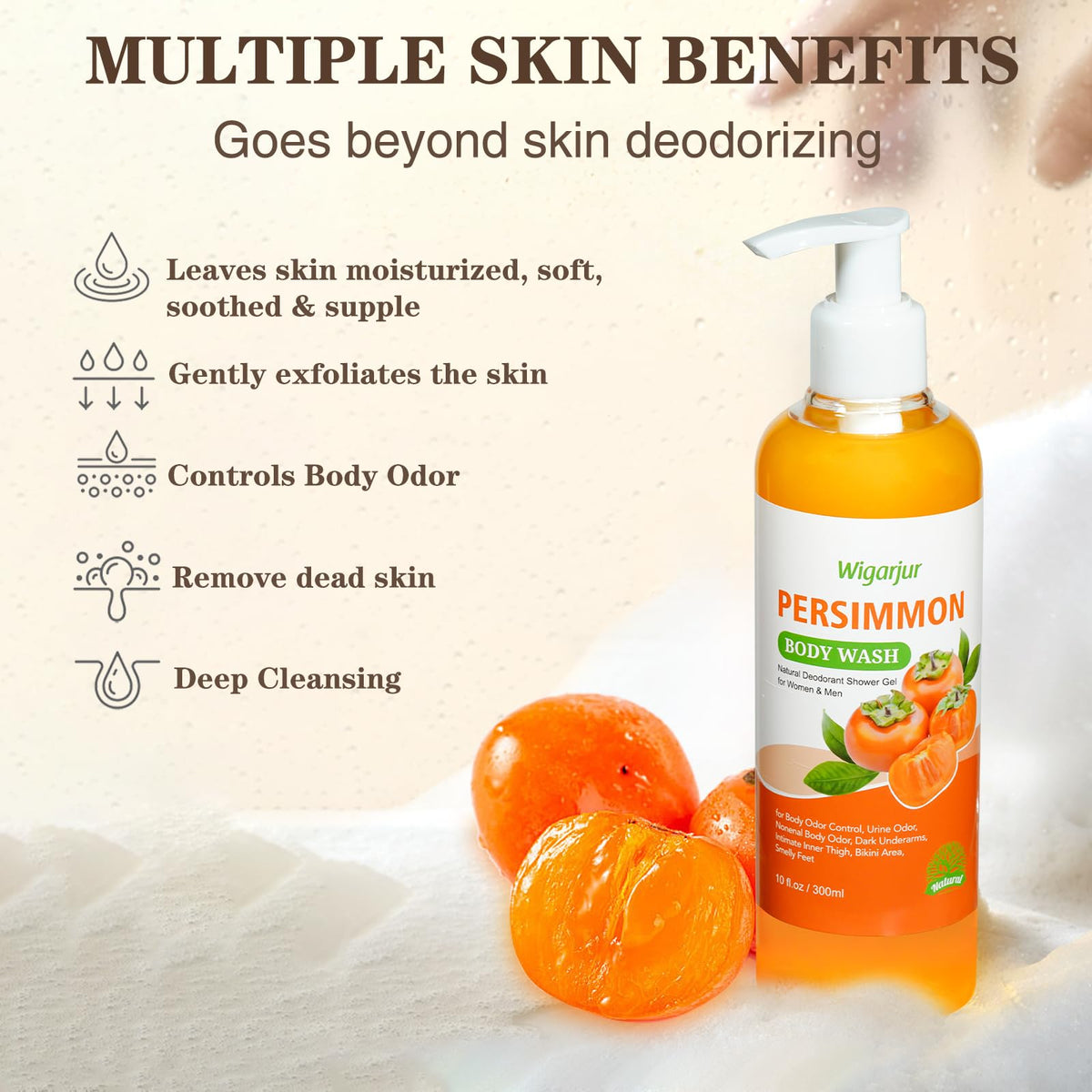 wigarjur Persimmon Body Wash showing back label