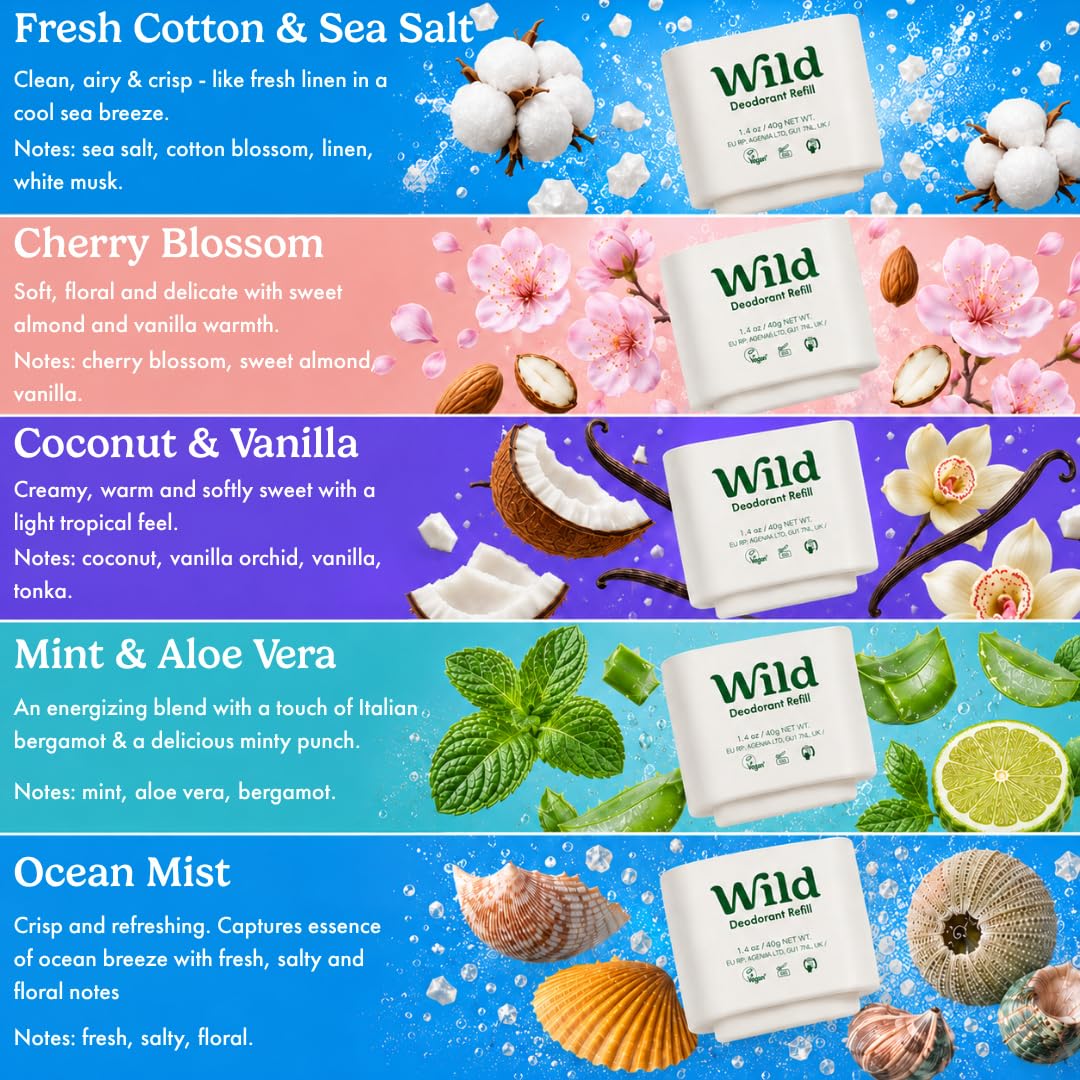 Wild deodorant in Cherry Blossom scent