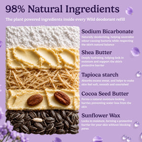 Wild deodorant in Fresh Cotton & Sea Salt scent