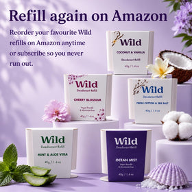 Wild deodorant in Mint & Aloe Vera scent