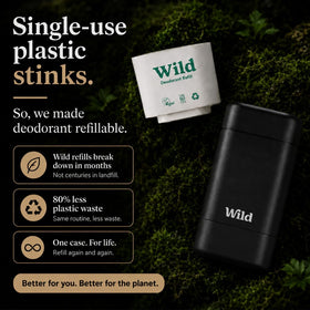 Wild deodorant packaging showcasing eco-friendly materials