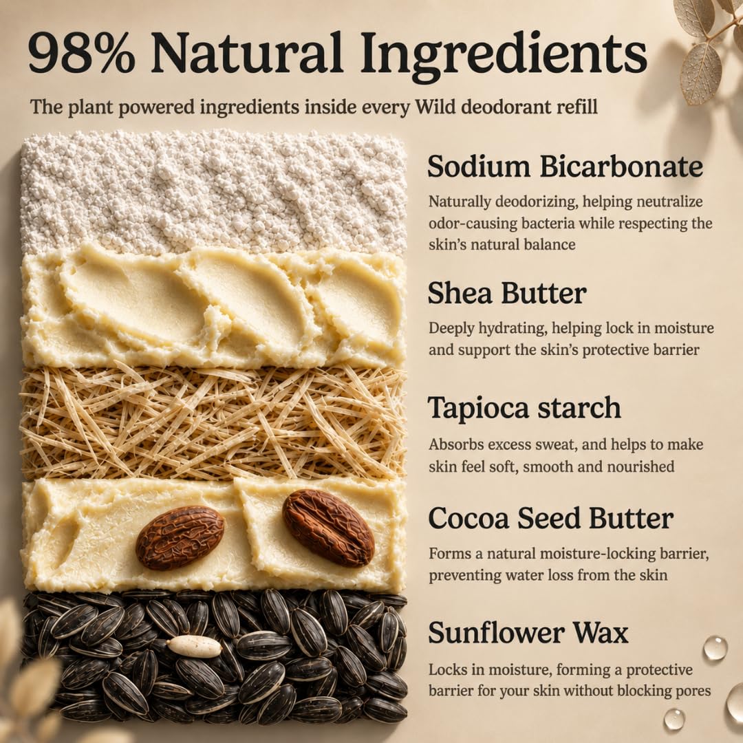 Wild deodorant refill in Coconut & Vanilla scent