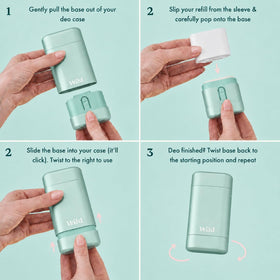 Wild deodorant starter kit packaging from the front