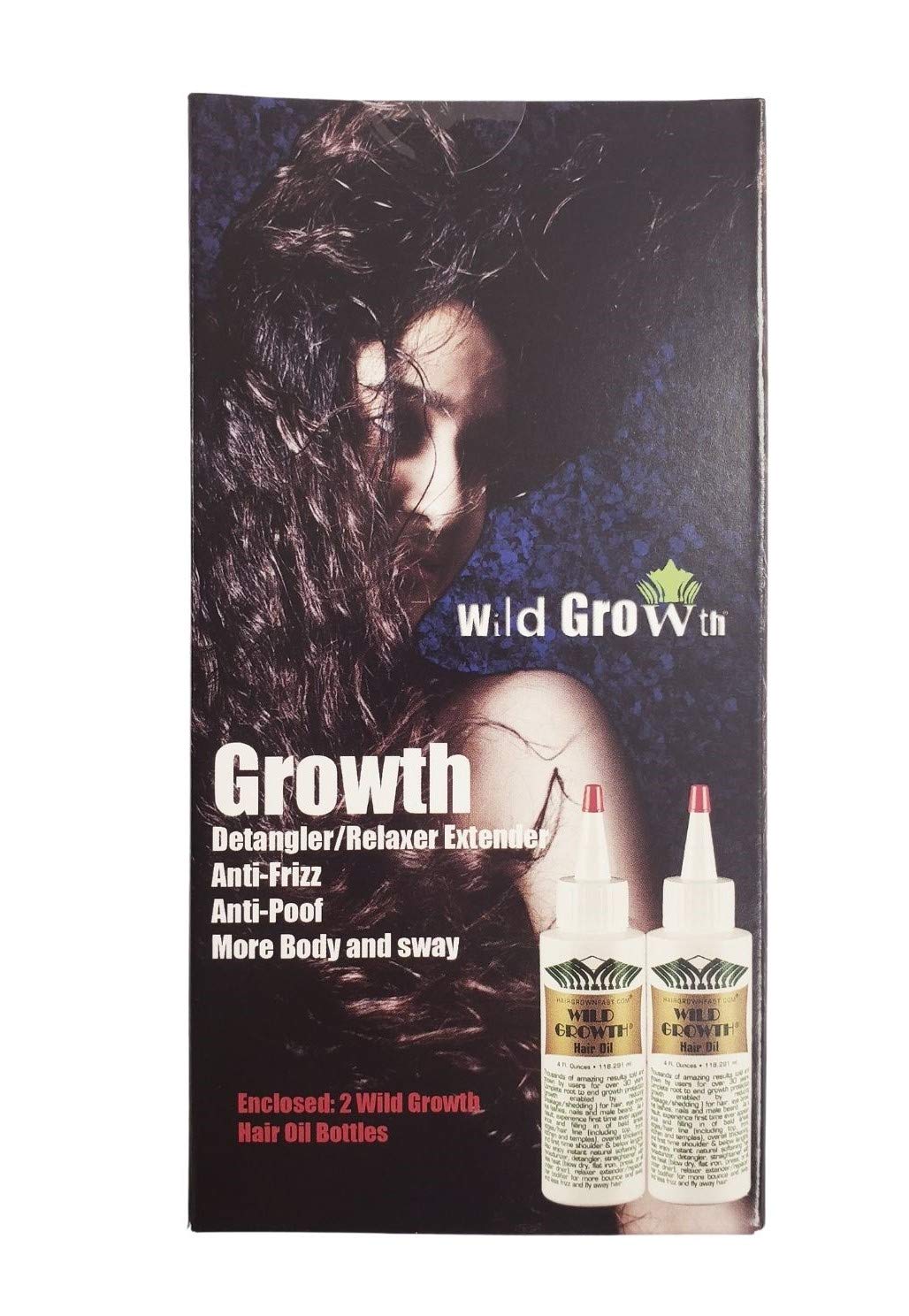 Wild Growth Hair Oil 4oz side view with product details