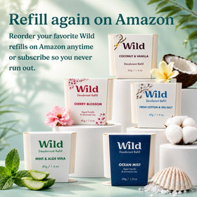 Wild refillable deodorant case showing the opening mechanism