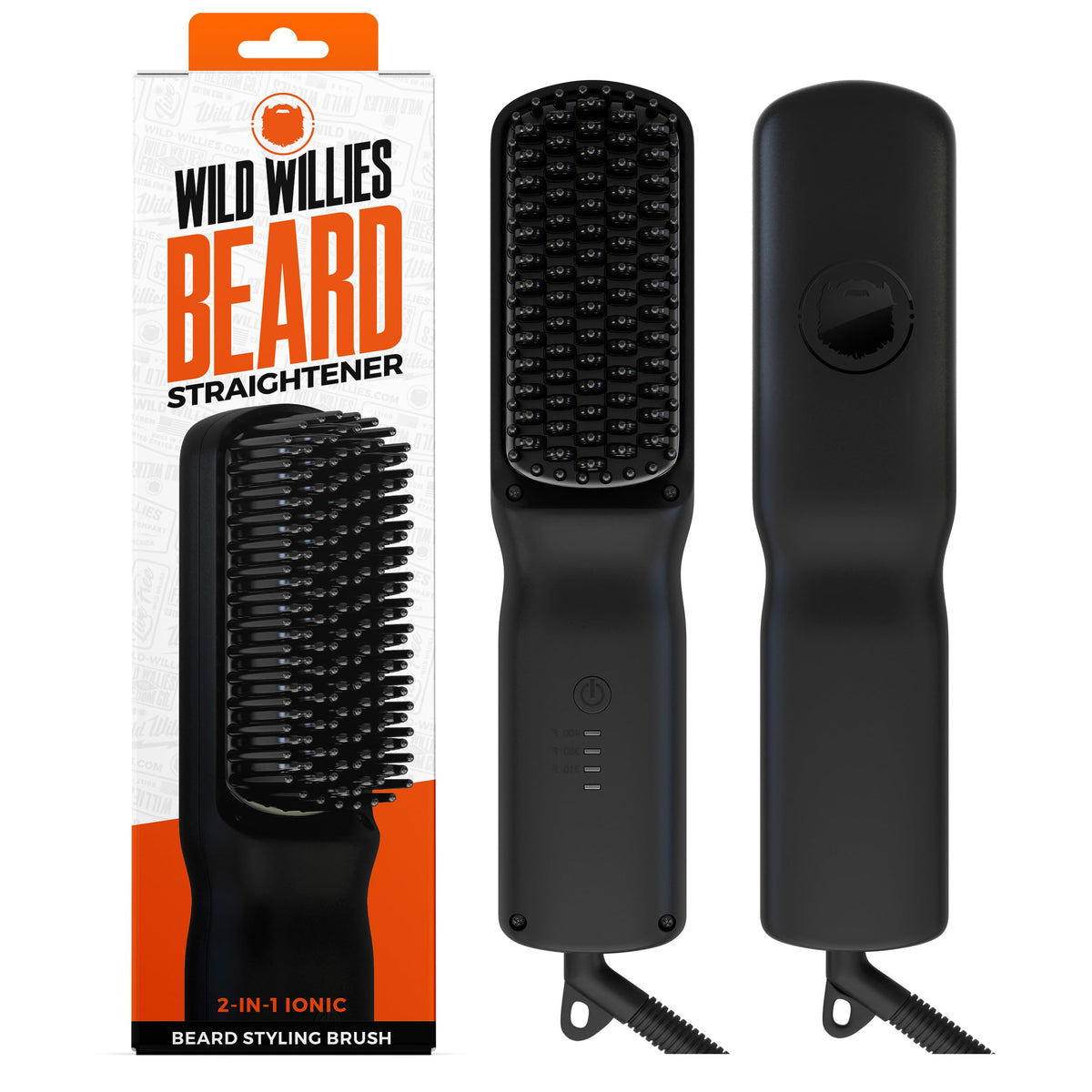 Wild Willies Beard Straightener front view with temperature settings