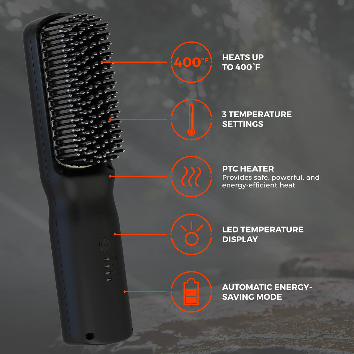 Wild Willies Beard Straightener side view showing ceramic heating plates