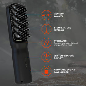 Wild Willies Beard Straightener side view showing ceramic heating plates