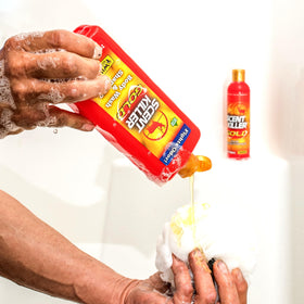 Wildlife Scent Killer Gold Body Wash and Shampoo in shower setting