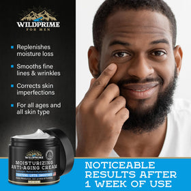 WildPRIME Men's Face Moisturizer Cream 2 oz texture close-up
