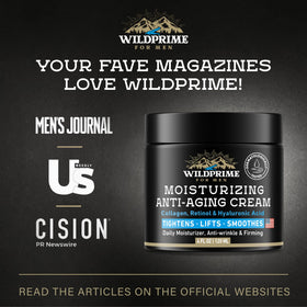 WildPRIME Men's Face Moisturizer Cream application on skin