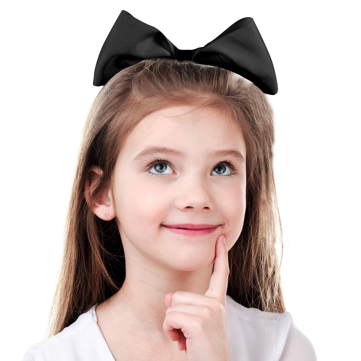 WILLBOND Jumbo Cheerleading Bow 8 Inch Black packaging