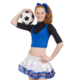 WILLBOND Jumbo Cheerleading Bow 8 Inch blue hair bow with packaging