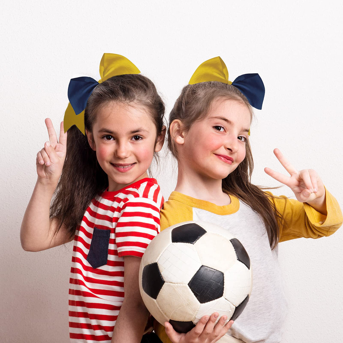 WILLBOND Jumbo Cheerleading Bow attached to ponytail