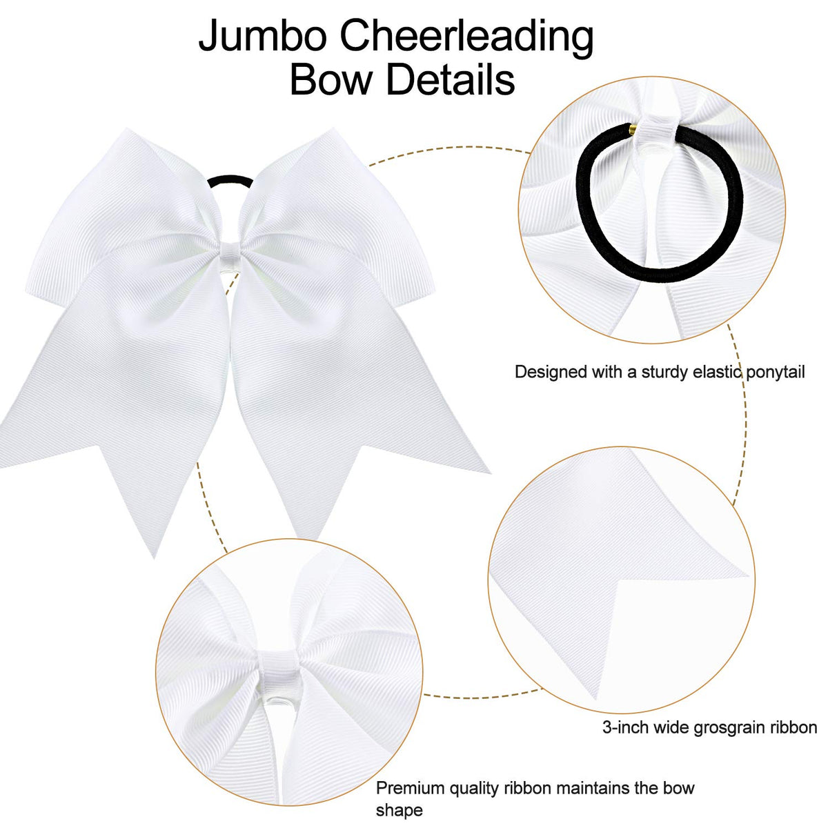 WILLBOND Jumbo Cheerleading Bow displayed with school uniform