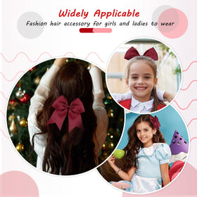 WILLBOND Jumbo Cheerleading Bow maroon in use at a cheer event