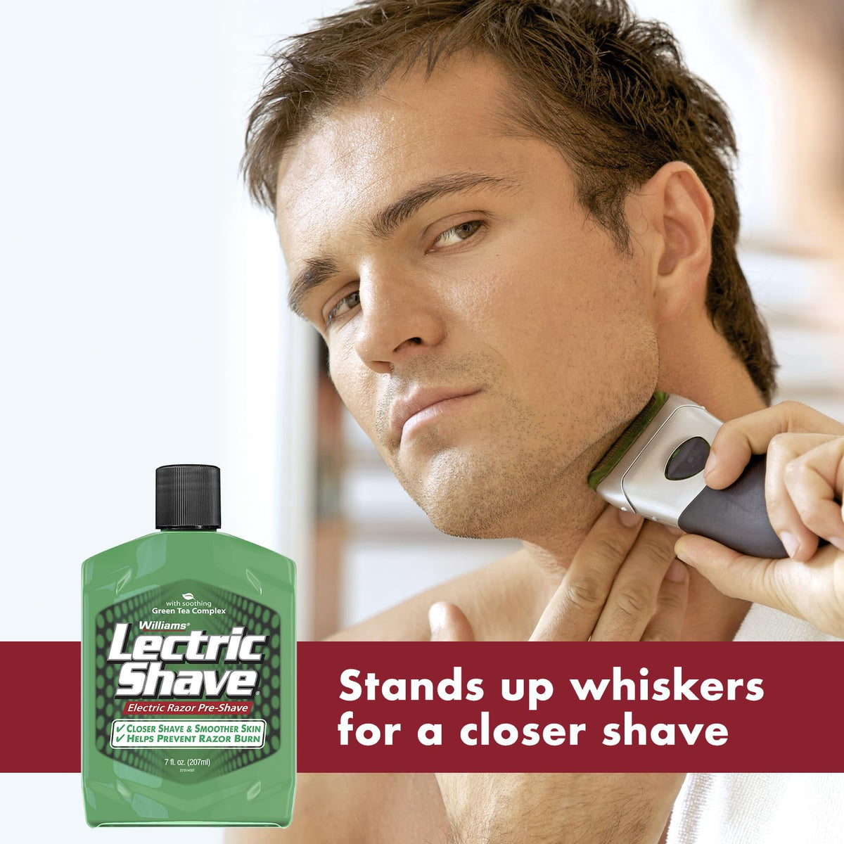 Williams Electric Razor Pre-Shave application on skin