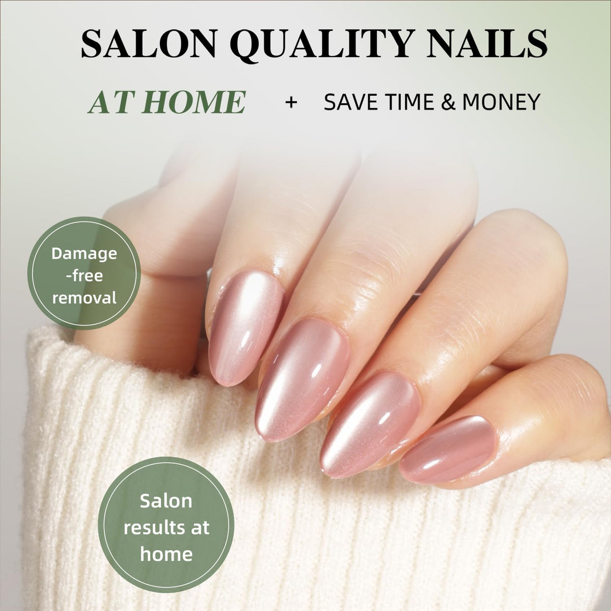 WiniBeauty Cat Eye Press On Nails showing various sizes