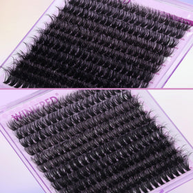 Winifred 50D lash clusters displayed in packaging