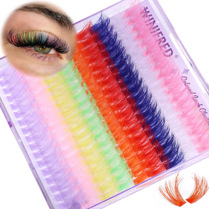 Winifred Colored Lash Clusters 16MM in vibrant colours