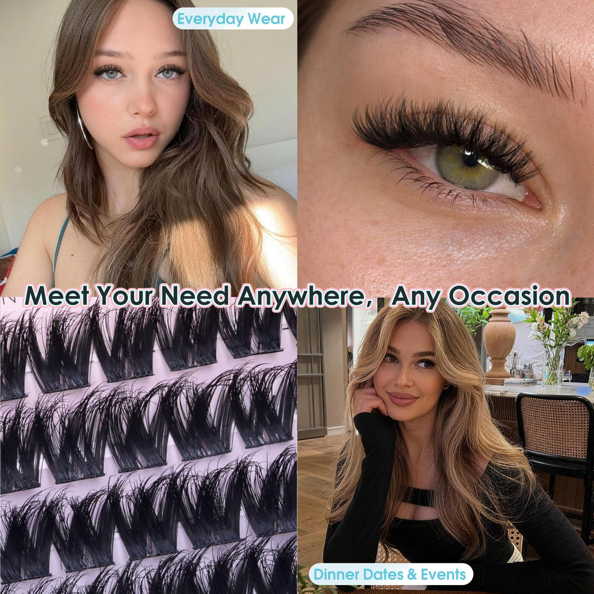 Winifred Fluffy Lash Clusters in a beauty setup