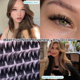 Winifred Fluffy Lash Clusters in a beauty setup