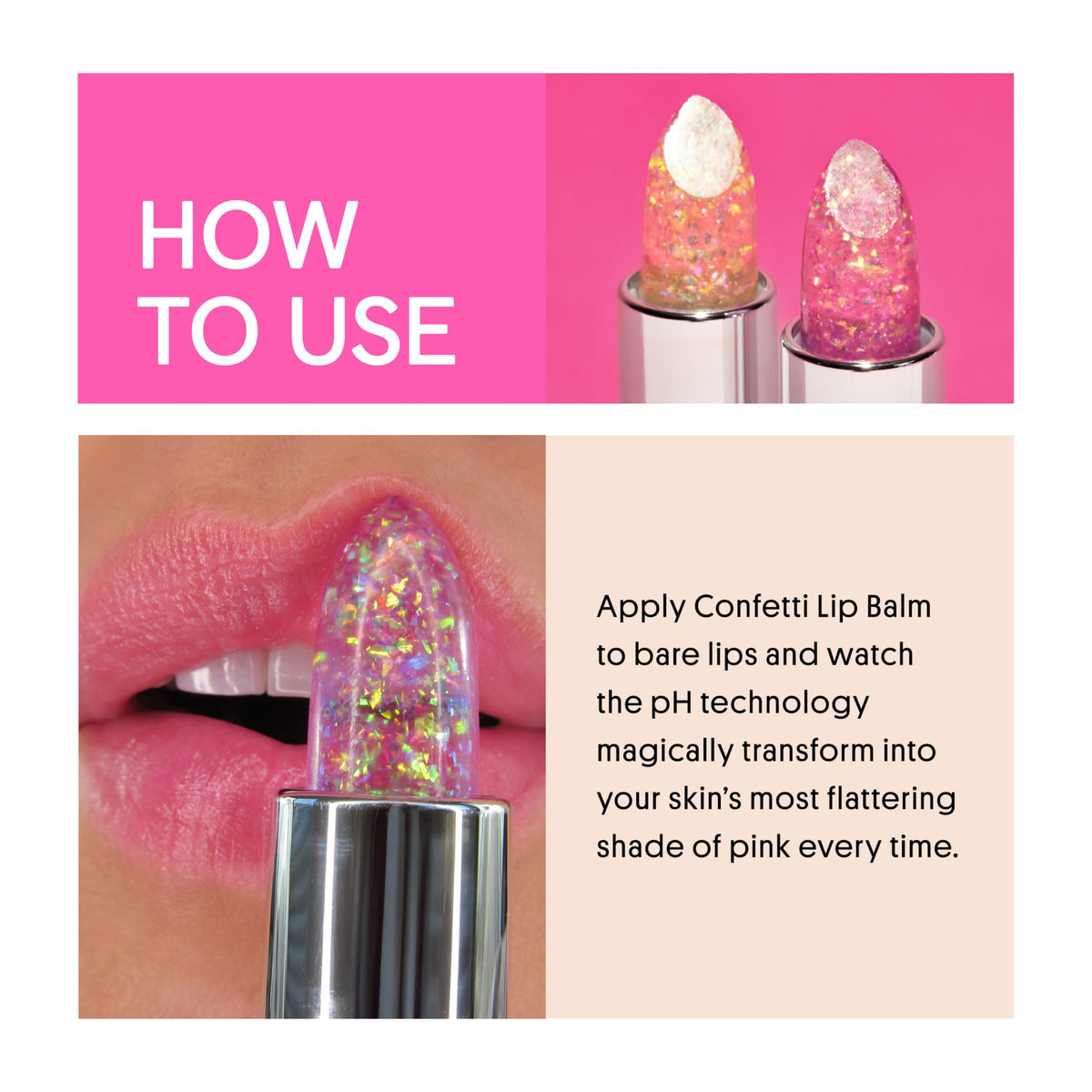 Winky Lux Lavender Glitter Confetti Balm on a vanity